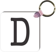 Rikki Knight Bold Letter d Initial Monogram, White