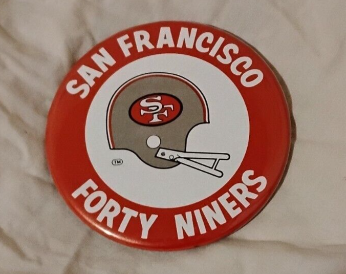Vintage 1970's San Francisco Forty Niners NFL Football Pinback