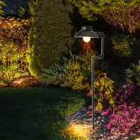 Led Solar Wege Erdspieß Lampe Retro Design Garten AußEn Steck Leuchte Balkon