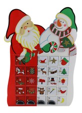 Santa and Snowman Reusable Advent Calendar Countdown to Christmas