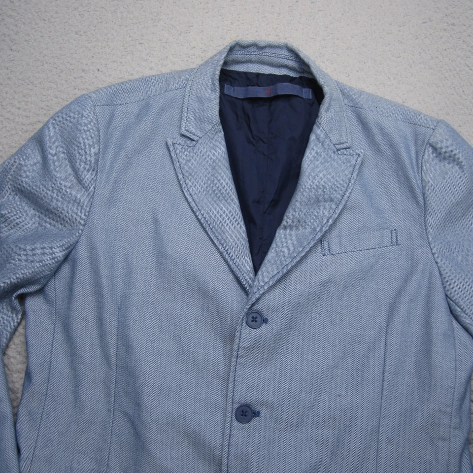 Chaqueta Diesel Para Hombres XL Azul Aislado Forrado Blazer Abrigo Deportivo Informal Exterior Preppy Foto 4 de 4