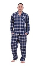 Mens Pyjama Set Yarn Dyed Woven Check Cotton Blend Loungewear Regular Big Size