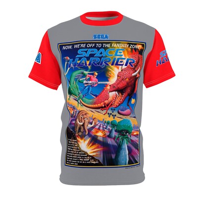Space Harrier SEGA  Retro Vintage Arcade Video Game Ads Flyer T-Shirt