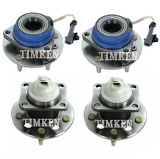 Front & Rear Wheel Bearing & Hub Assy Kit Timken For Impala Regal FWD 4Wheel ABS