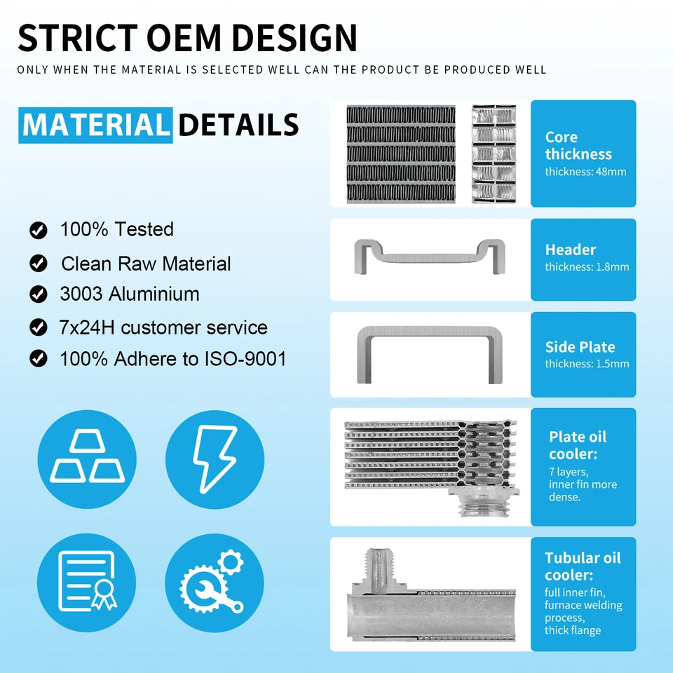 Radiator for BUICK SKYLARK CUSTOM 3.3L OHV ;1992- - Image 4 of 4