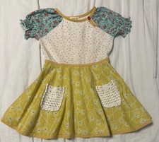 Matilda Jane Alyssa Dress EUC Girls Friends Forever Bow Pockets Size 2