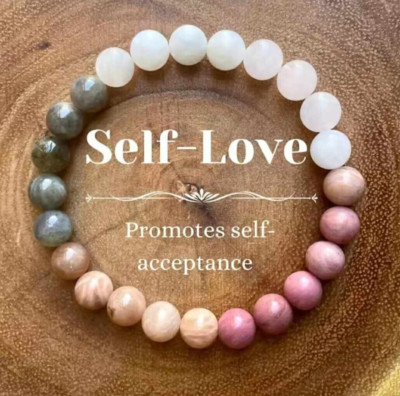 Selbstliebe Edelstein Armband - Heilung Kristall Perlen Geschenk für ihre Freundin