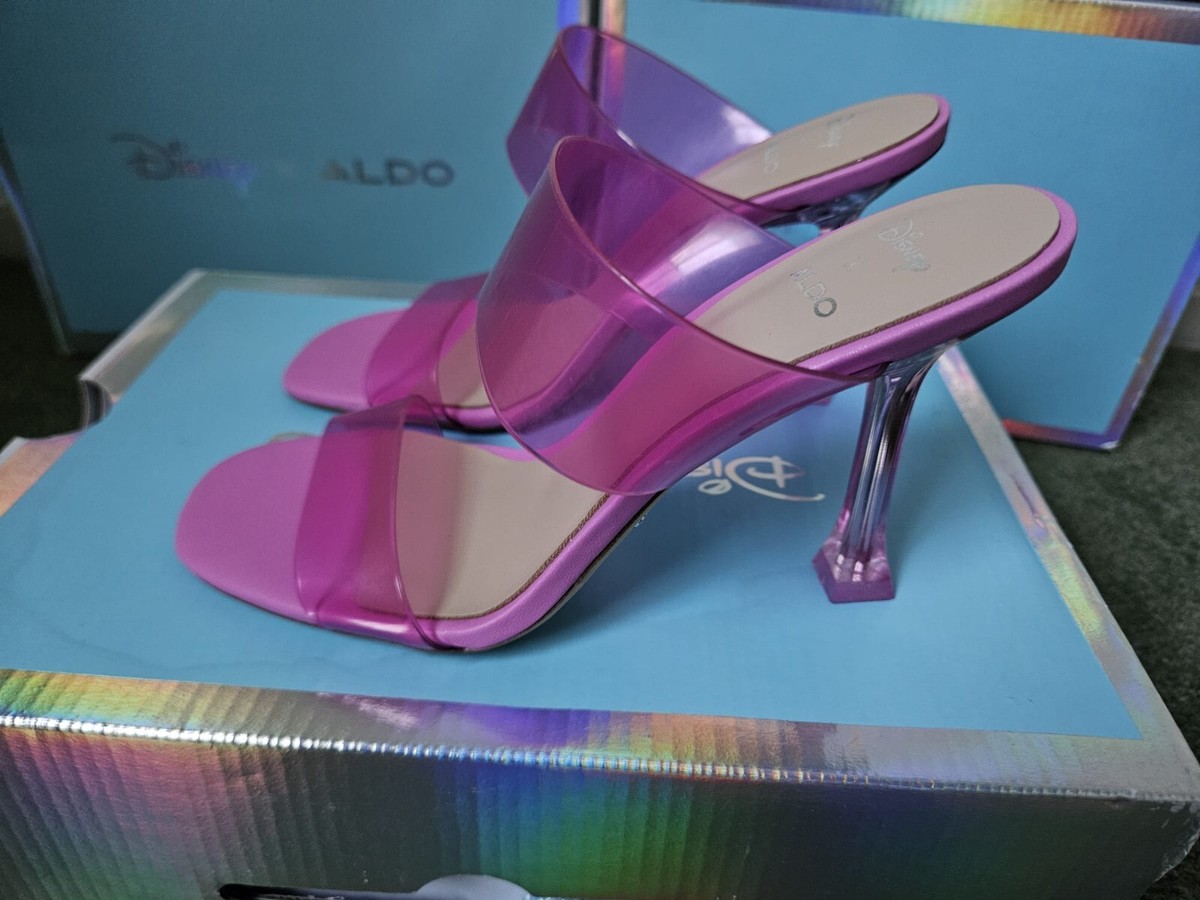 限定コラボ★Disney×ALDO★ステップシスターズヒール サテン Disney x Aldo Pink Cinderella Stepsister Jelly Open Toe