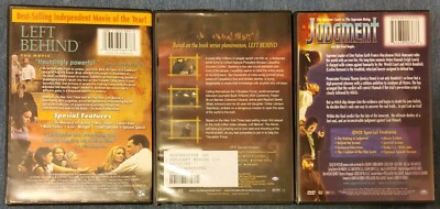 Left Behind the Movie,Tribulation Force and Judgment DVD's