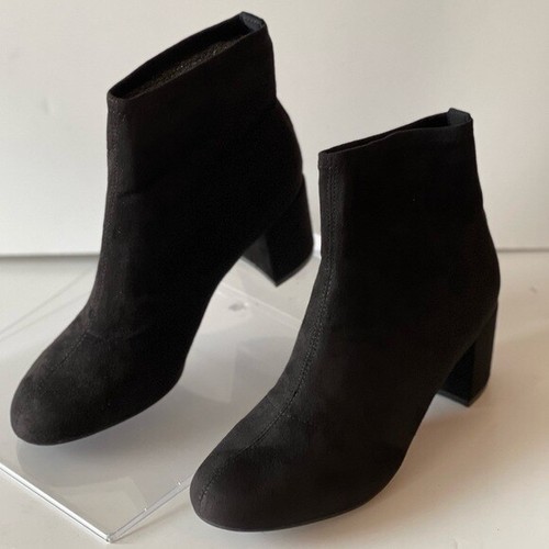Rockport Women's Black Suede Ankle Boots Pumps Heels Oaklee, Sz 9.5 - Picture 8 of 8