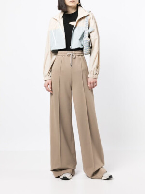 NWT $536 Rokh two-tone zip-up cropped jacket FR 38 / US 4-6