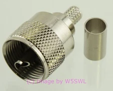 UHF Male Coax Connector RG-8X LMR-240 Crimp 2-Pack - by W5SWL