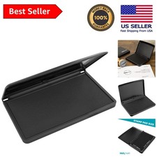 Reinkable Large 3.5" x 6.25" Black Ink Stamp Pad for Multiple Uses