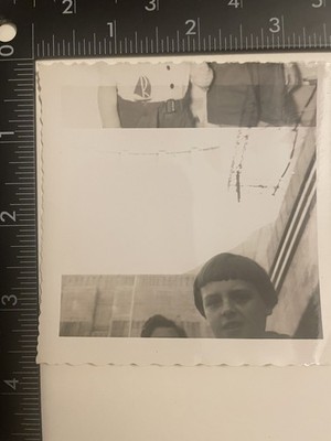 Found Vintage Original Photograph Double Exposure White Void