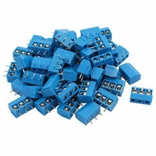 100 Pack Compact 3 Pin Plug-in PCB Screw Terminal Block Connector KF301-3P B