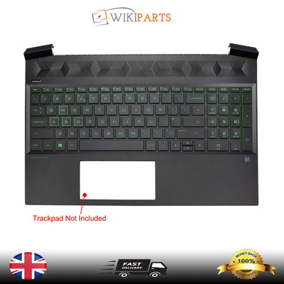 Neu für HP GAMING 15-EC0006NA - 7VV17EA#ABU Handauflage Tastatur Grün Hintergrundbeleuchtung