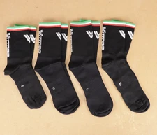 Vittoria Black Meryl Cycling Bicycling Socks Small, Med, Large, XL