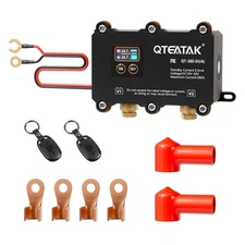 12V 24V 380A Smart Dual Battery Isolator Remote Battery Disconnect Switch,