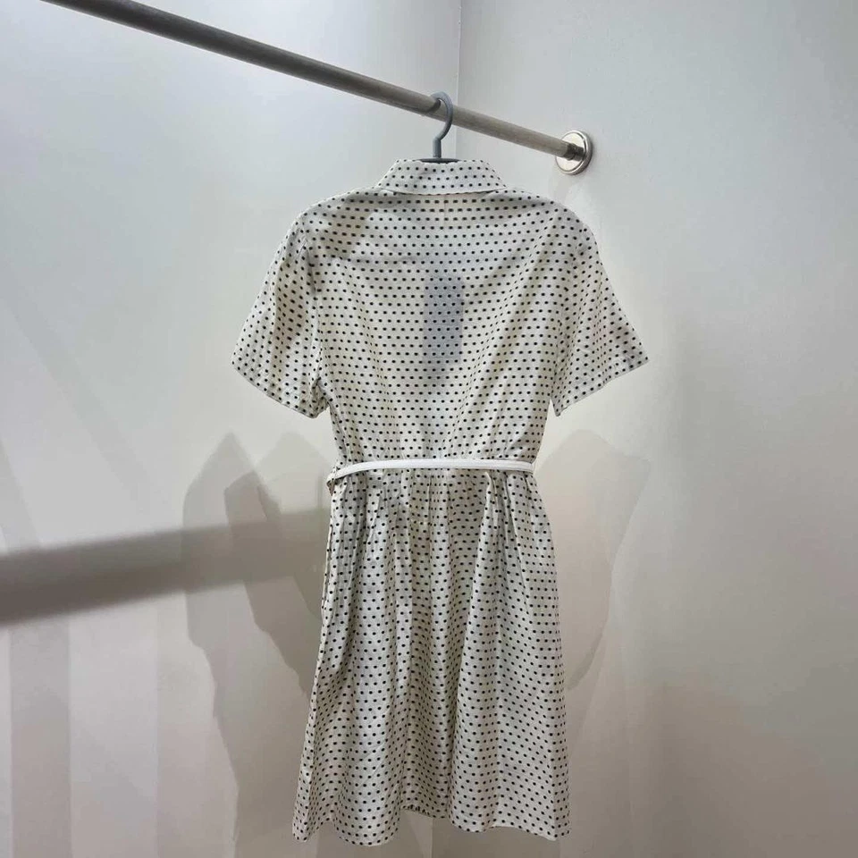 USED CHRISTAN DIOR SHORT-SLEEVED DRESS, SIZE 36, SILK VERYGOOD - Image 3 of 4