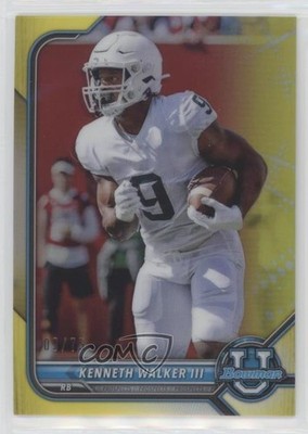2021 Bowman U Chrome Prospects Yellow Refractor /75 Kenneth Walker III #97 0hu7