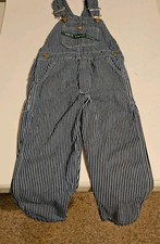 Key Imperical White/Blue Denim Kids Carpenter Bib Overalls Size 3 Kids