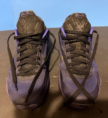 Nike Mens Kobe 10 Blackout Bsk Ball Shoe Sz 10.5 Black Purple Sneaker 705317-005