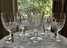 WATERFORD IRISH CRYSTAL COLLEEN CLARET WINE GLASS (6) ORIGINAL IRELAND 