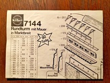 Modellbahn Kibri 7144 Anleitung Bauanleitung Original - Rundturm mit Mauer