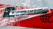 Black Silver Supercharged Aluminum Decal Emblem Universal Nameplate Black Silver Supercharged Aluminum Decal Emblem Universal Nameplate