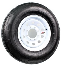 eCustomrim Radial Trailer Tire Rim ST235/80R16 Load Range E 8 Lug White Modular