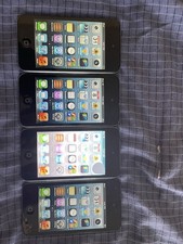 Lot Of 4 iPod Touch 4th gen 8GB Black Working Condition