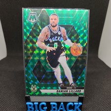 2024-25 Panini Mosaic Basketball Card #155 Damian Lillard Green Prizm