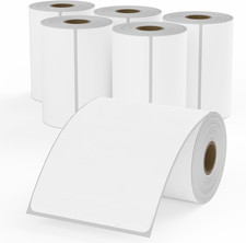 Fanfold 4 X 6 Direct Thermal Labels White Perforated Shipping Labels, 500Pcs per