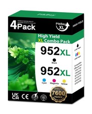 952XL Ink Cartridges Combo Pack 4-Pack, Black/Cyan/Magenta/Yellow Replaceme...
