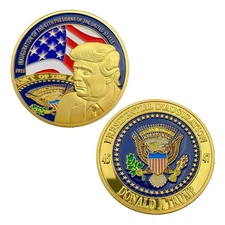 2025 Trump Gold Challenge Coin 47th US President Presdential Inauguration Coin