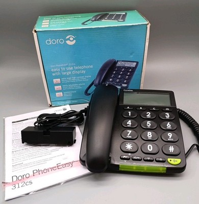 Doro Phone Easy 312 cs Seniorentelefon Großtastentelefon großes Display Schwarz