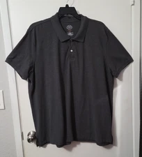 JCP St John's Bay Dark Grey Comfort Flex Classic Fit  Short Slv Polo Shirt XXL
