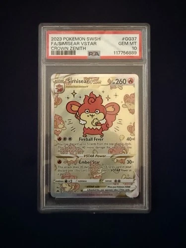 Simisear VSTAR GG37/GG70 Crown Zenith: Galarian Gallery Holo! PSA 10 🔥🔥🔥
