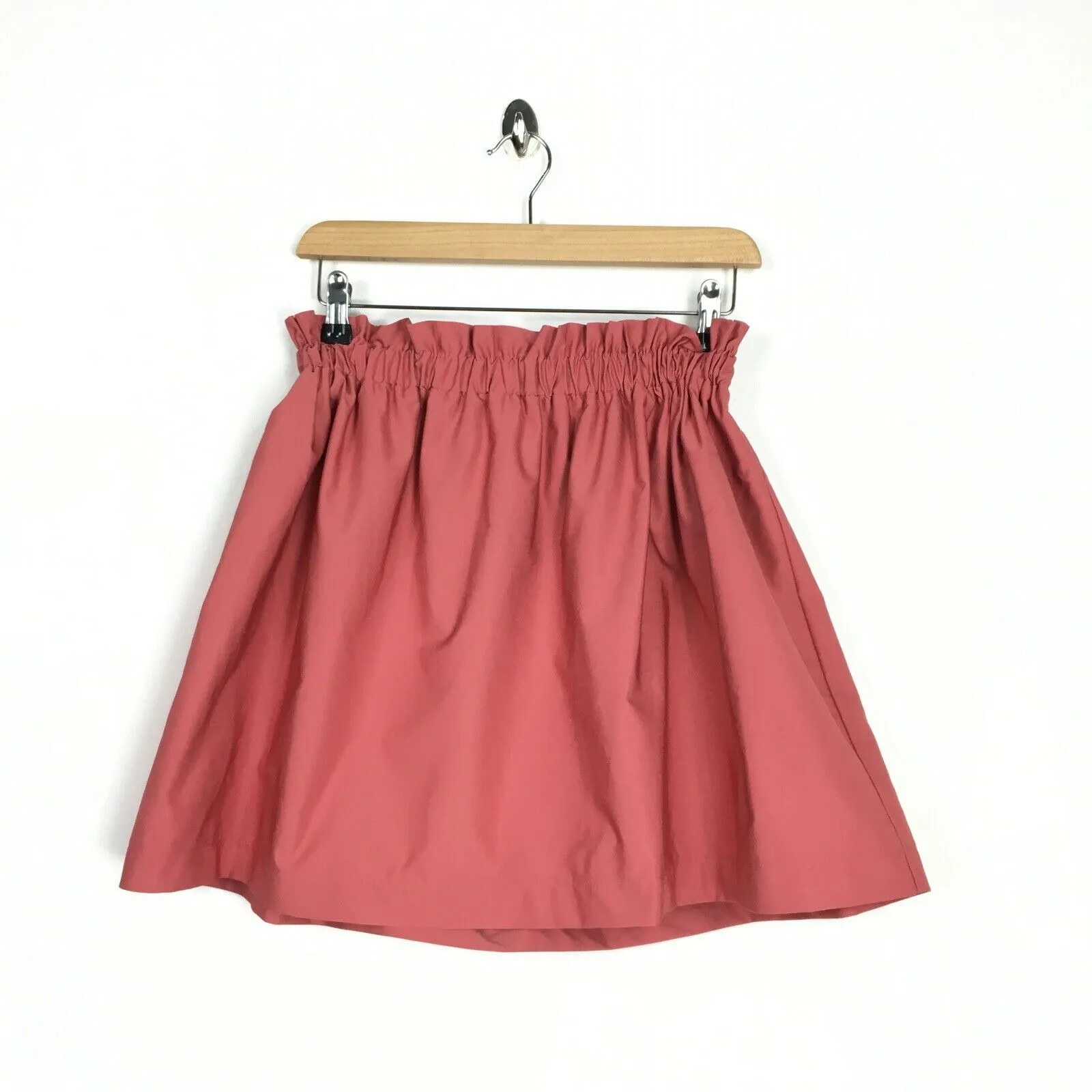 Zara Woman Small 8 10 Mini Skirt Pink Blush Paperbag Waist Short Summer Holiday