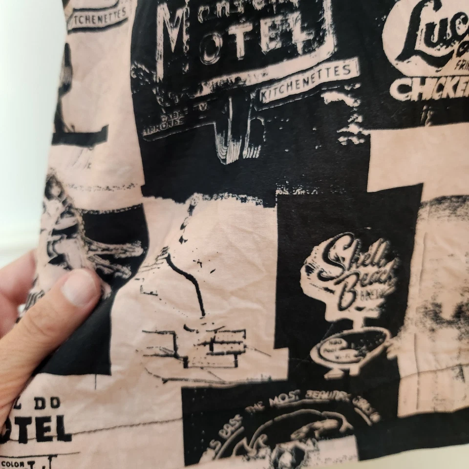 Camisa Perdida Talla Pequeña Hombres Playa Boulevard Desnudo Rosa Surf Gráfico Abotonado Informal Foto 4 de 4