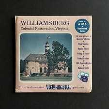 1955 View-Master Williamsburg VA   A813 Vacationland Series   With Booklet
