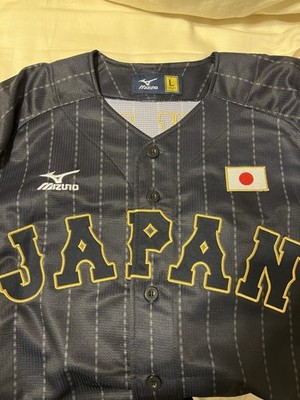 NEW MIZUNO Japan WBC WORLD BASEBALL Classic Jersey Navy Blue/Grey
