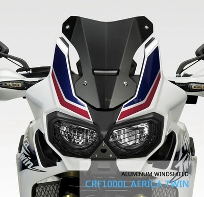 Windshield Windscreen Deflector for Honda Africa Twin CRF1000L 2016-2019 Black