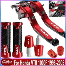 Motorcycle Adjustable Long Brake & Clutch Levers Sets For Honda VTR 1000F 2005