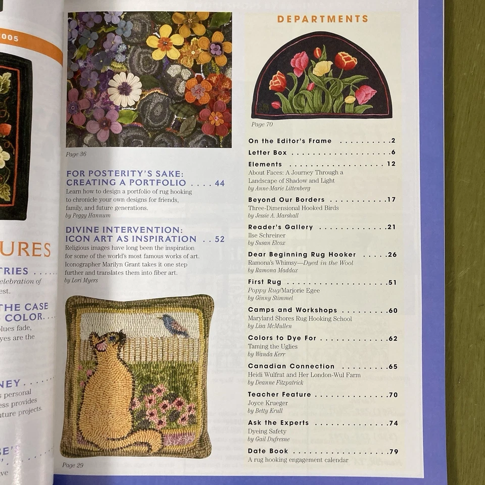 Lot of 2 Rug Hooking Magazines June July Aug 2007 & Jan Feb 2005 With Pull Outs - Image 4 of 4