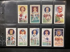 PATTREIOUEX CELEBRITIES IN SPORT CIGARETTE CARDs 46/50 GOLF BOXING FOOTBALL 1934