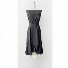 ADRIANNA PAPELL Black Strapless TAFTA Hi-Lo Ball Gown