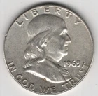 1963 D FRANKLIN HALF DOLLAR 90% SILVER 50¢ DENVER MINT UNITED STATES OF AMERICA