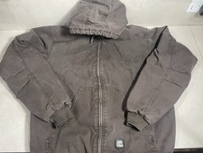 Berne Workwear Lined Hooded Winter Jacket Canvas Duck Large Tall