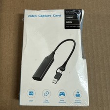Video Capture Card USB/USB-C/HDMI 1080p 60hz Streaming Compatible Mac Switch PC